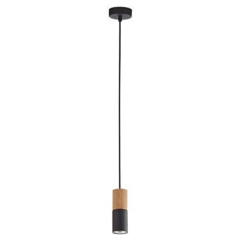 Nowoczesna lampa wisząca ELIT WOOD BLACK GU10 50W | czarny drewno