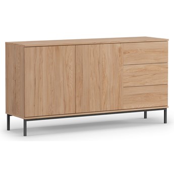 SELSEY Komoda dwudrzwiowa Perila 150 cm z szufladami hikora