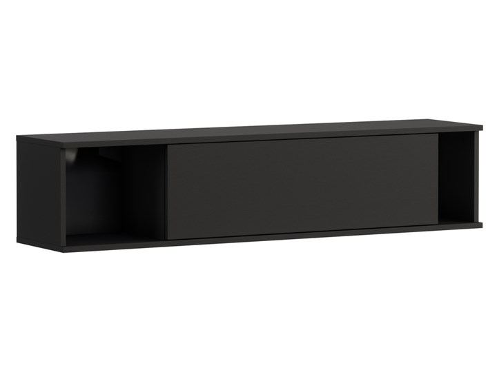 SELSEY Szafka wisząca Perila 135 cm zamykana czarny Płyta meblowa Pomieszczenie Salon Płyta laminowana Płyta MDF Styl Nowoczesny