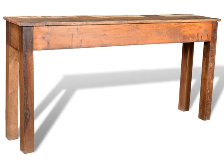 vidaXL Stolik typu konsola z 3 szufladami, drewno odzyskane Kategoria Konsole Głębokość 30 cm Stojąca Z szufladą Wysokość 75 cm Szerokość 150 cm Styl Vintage