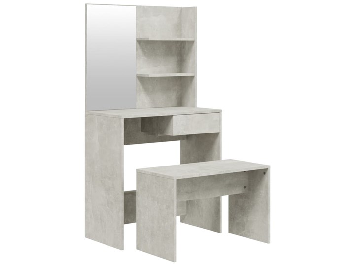 vidaXL Zestaw z toaletką, szarość betonu, 74,5x40x141 cm