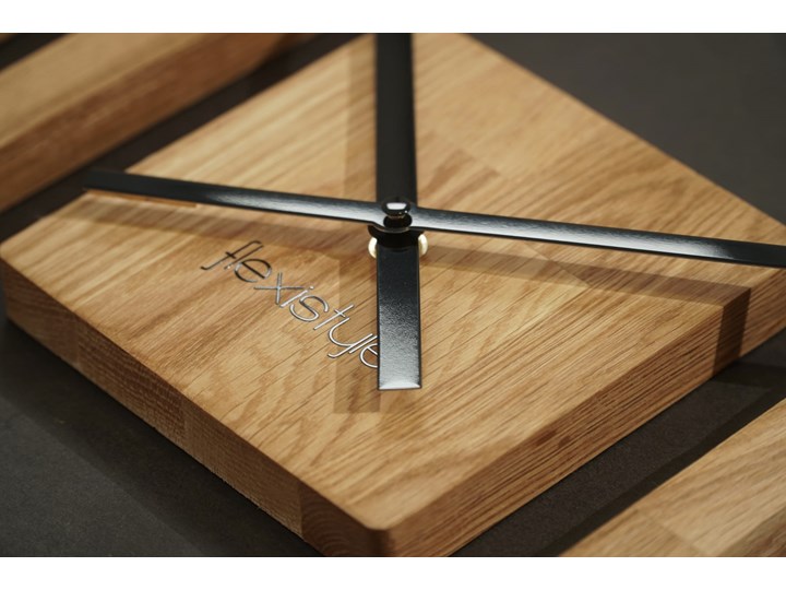 Zegar ścienny drewniany LAMELE SQ 60cm Tworzywo sztuczne Drewno Kwadratowy Szerokość 60 cm Kategoria Zegary