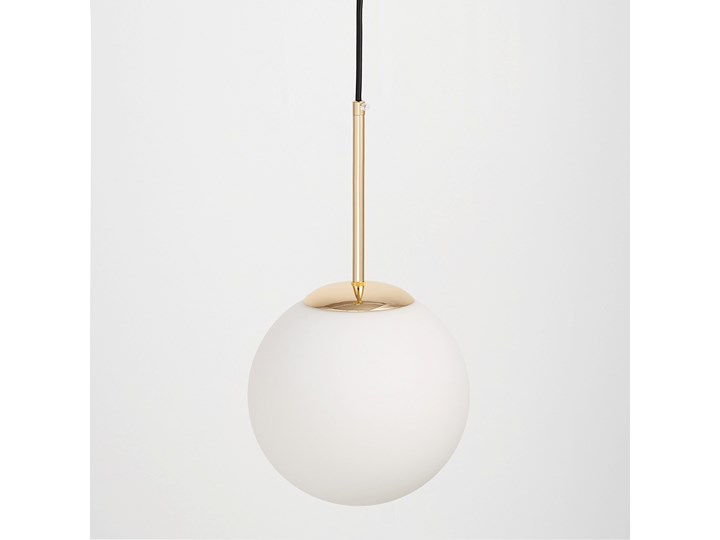 NOWOCZESNA LAMPA WISZĄCA ZŁOTA FREDICA D20 Metal Lampa z abażurem Szkło Lampa z kloszem Kolor Biały