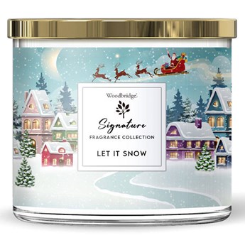 Woodbridge Signature Collection duża świeca zapachowa w szkle 3 knoty 410 g - Let it Snow