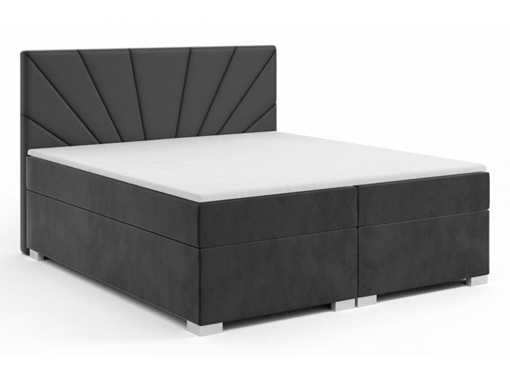 AMDK Stylowe łóżko kontynentalne 120x200 Olivia z pojemnikami Drewno Tkanina Łóżko tapicerowane Rozmiar materaca 120x200 cm Kolor Szary
