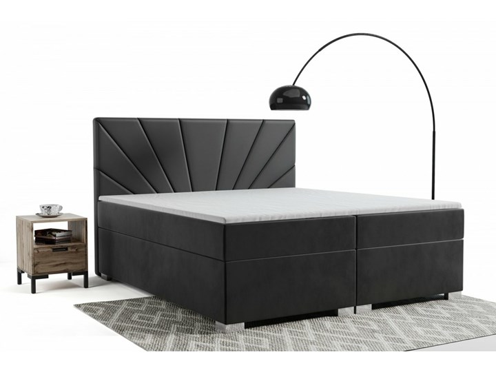 AMDK Stylowe łóżko kontynentalne 120x200 Olivia z pojemnikami Liczba miejsc Dwuosobowe Drewno Łóżko tapicerowane Tkanina Kolor Szary