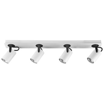 Beliani Lampa sufitowa biała metalowa 60 cm 4-punktowa regulowane klosze nowoczesna