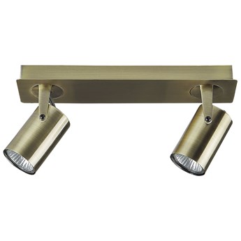 Beliani Lampa sufitowa mosiężna metalowa 30 cm 2-punktowa regulowane klosze nowoczesna