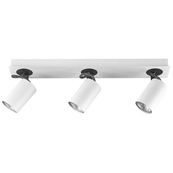 Beliani Lampa sufitowa biała metalowa 44 cm 3-punktowa regulowane klosze nowoczesna