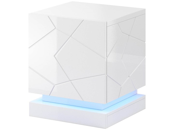Szafka nocna QIU biały połysk 2 sztuki Głębokość 42 cm Nocne Wysokość 53 cm Płyta MDF Szerokość 46 cm Płyta laminowana Pomieszczenie Sypialnia Kategoria Szafki i regały