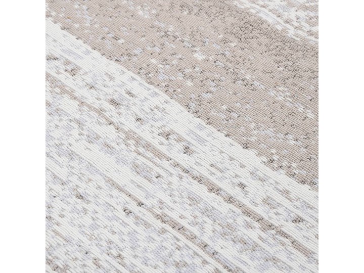 vidaXL Dywan, beżowy, 120x180 cm, bawełniany Prostokątny Dywaniki Bawełna Dywany Wzór Geometryczny Wzór Abstrakcyjny