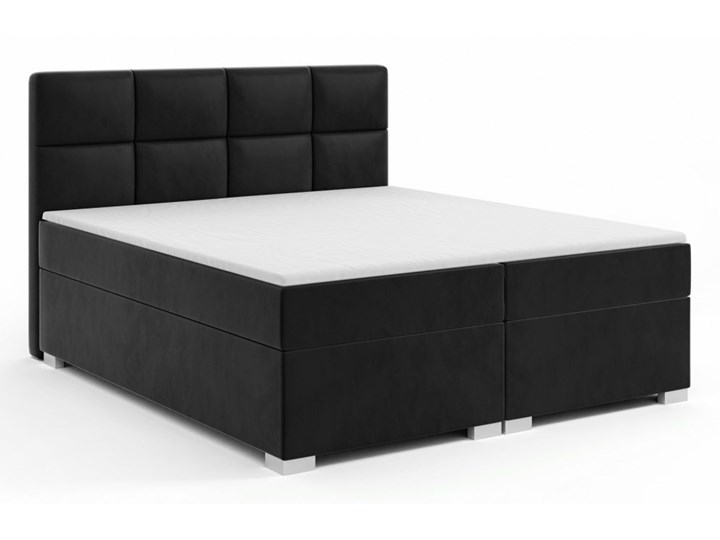 AMDK Nowoczesne łóżko kontynentalne 140cm Timon z pojemnikami Tkanina Drewno Kategoria Łóżka do sypialni