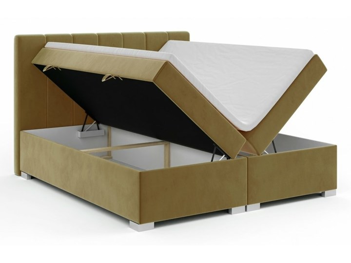 AMDK Łóżko kontynentalne 180x200 z pojemnikami na pościel Tkanina Drewno Kategoria Łóżka do sypialni