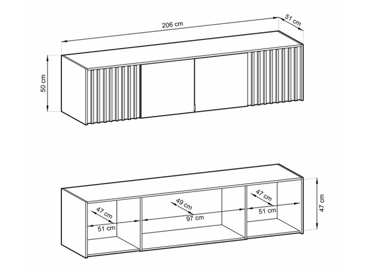 AMDK Szafa Nelly 4D z lustrem Dąb artisan Wysokość 200 cm Głębokość 51 cm Szerokość 206 cm Tworzywo sztuczne Płyta MDF Płyta laminowana Drewno Styl Nowoczesny
