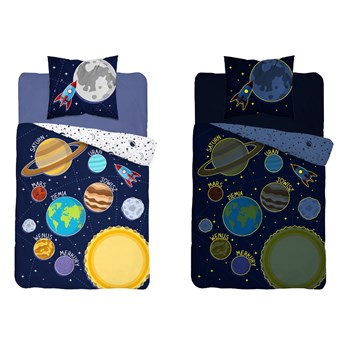 Pościel bawełniana świecąca w ciemności z planetami PPE-68
