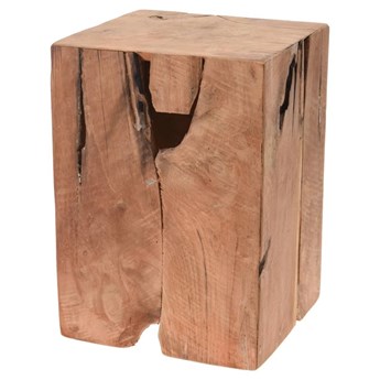 H&S Collection Home&Styling Stołek, drewno tekowe z recyklingu