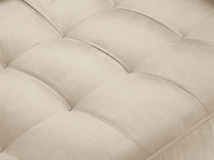 Sofa dwuosobowa Santo aksamit beżowa na czarnych nóżkach Głębokość 90 cm Szerokość 174 cm Styl Skandynawski