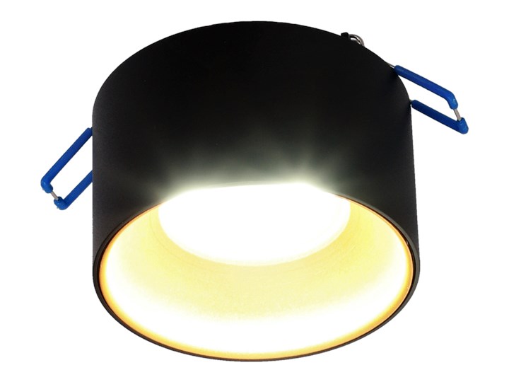 Podtynkowa oprawa sufitowa ZAMA Black Gold S IP20, GU10, 220-240V, okrągła czarna, środek złoty EDO777452 EDO Kolor Czarny Okrągłe Oprawa stropowa Kategoria Oprawy oświetleniowe