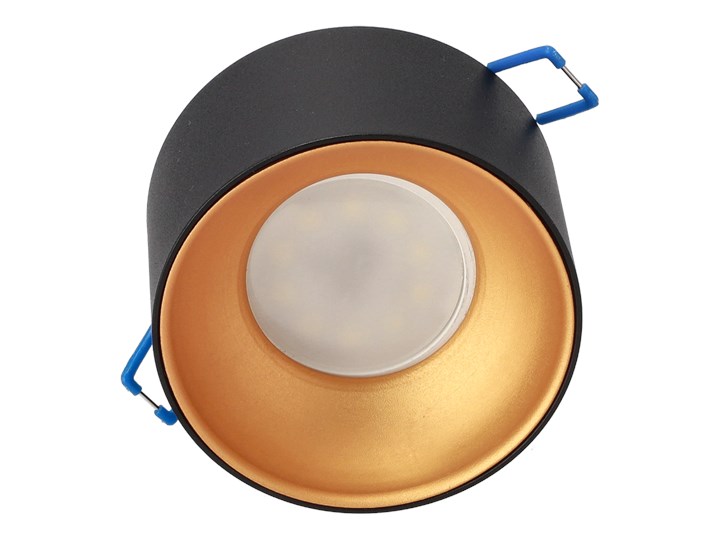 Podtynkowa oprawa sufitowa ZAMA Black Gold S IP20, GU10, 220-240V, okrągła czarna, środek złoty EDO777452 EDO Okrągłe Oprawa stropowa Kolor Czarny