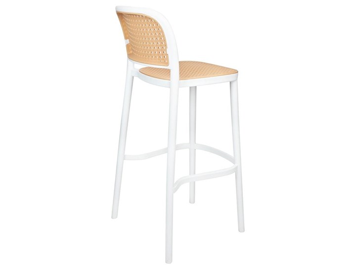 Krzesło barowe WICKY białe Rattan Rodzaj(n) Krzesła Głębokość 52 cm Tworzywo sztuczne Szerokość 40,5 cm Pomieszczenie Kuchnia
