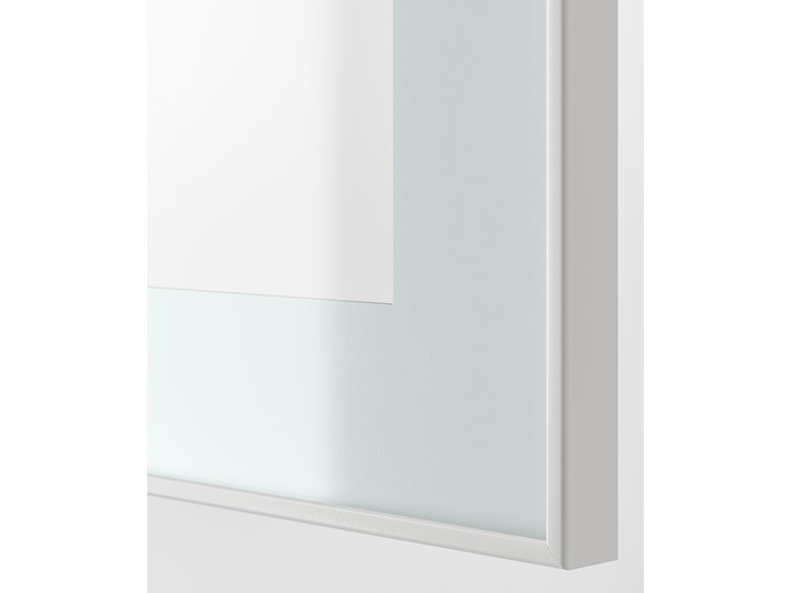 IKEA BESTÅ Kombinacja regałowa z drzw/szuf, Biały/Selsviken/Stubbarp wysoki połysk biały szkło bezbarwne, 120x42x213 cm Kategoria Zestawy mebli do sypialni