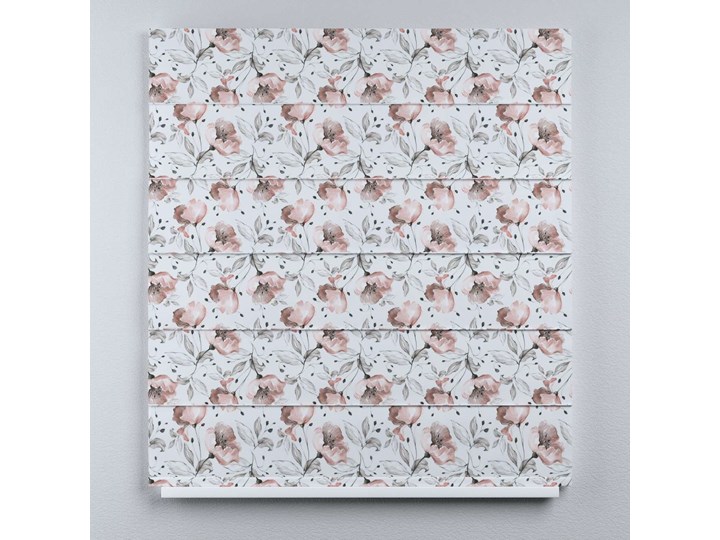 Roleta rzymska Duo, różowe kwiaty na kremowym tle, szer.130 x dł.170 cm, Velvet Roleta woalowa Typ Roleta transparentna