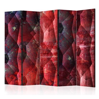 Parawan 5-częściowy - Purpurowy relief II [Room Dividers]