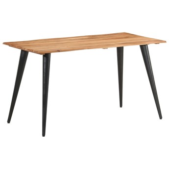 vidaXL Stół z naturalnymi krawędziami, 140x60x75 cm, drewno akacjowe