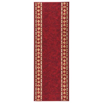vidaXL Bieżnik dywanowy, czerwony, 67x200 cm, antypoślizgowy
