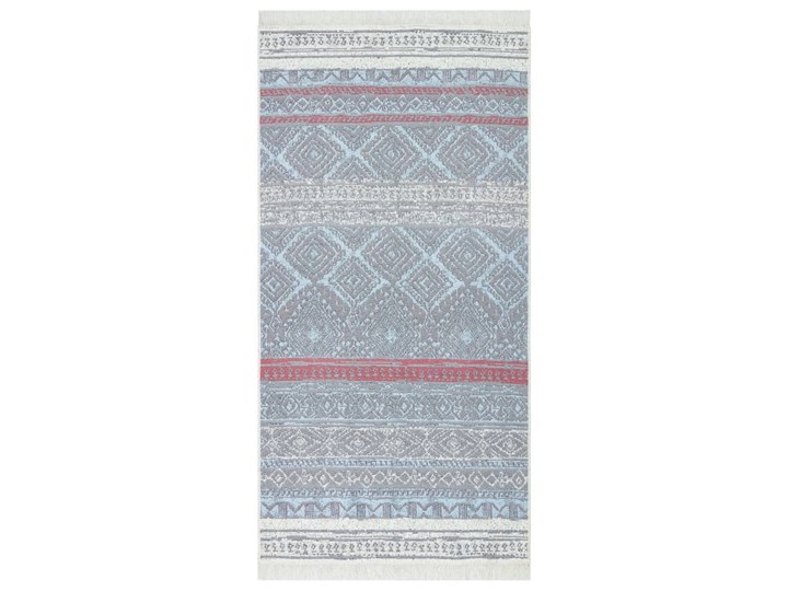 vidaXL Dywanik, różowo-niebieski, 80x150 cm, bawełniany Dywany Prostokątny Dywaniki Bawełna Kolor Różowy