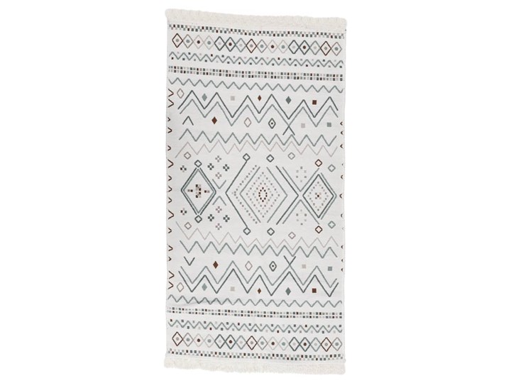 vidaXL Dywanik beżowo-niebieski 80x150 cm bawełniany Prostokątny Dywaniki Kolor Beżowy Bawełna Dywany Pomieszczenie Salon