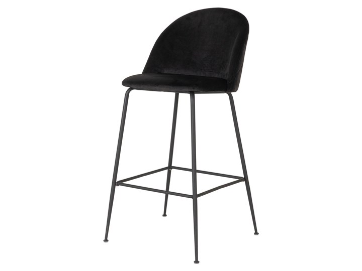 SELSEY Hoker Rallsy velvet czarny velvet na czarnej podstawie Głębokość 60 cm Metal Szerokość 55 cm Wysokość 108 cm Tkanina Rodzaj(n) Hokery
