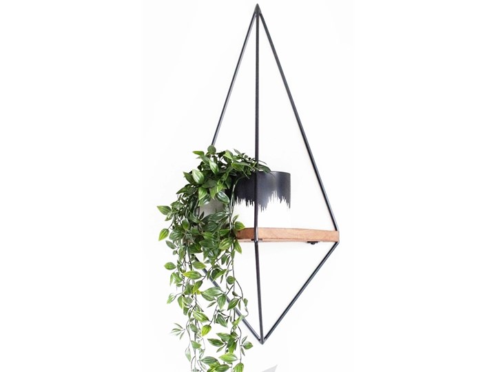 SELSEY Pólka wisząca Dawras 23 cm orzech/czarny Metal Drewno Głębokość 15 cm Szerokość 60 cm Styl Industrialny Kategoria Półki