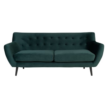 SELSEY Sofa trzyosobowa Ratsino ciemnozielony velvet