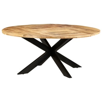 vidaXL Okrągły stół jadalniany, 175x75 cm, surowe drewno mango
