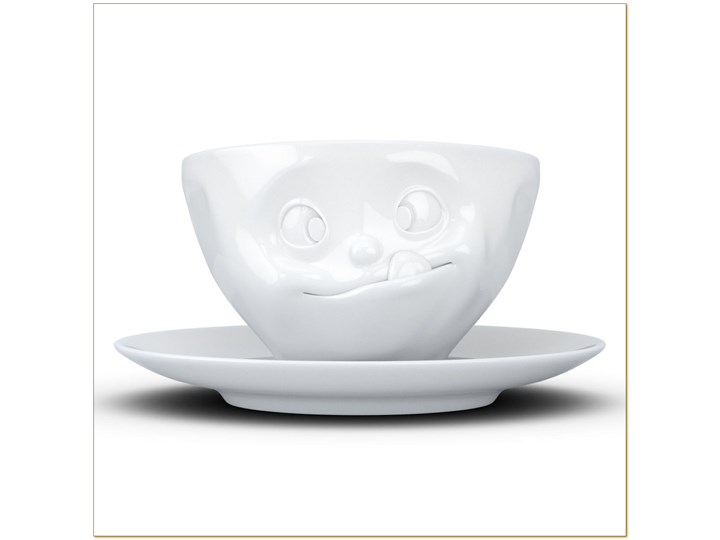 58Products - Filiżanka do kawy - "Smaczne" - biała - 0,2 l Porcelana Kolor Biały