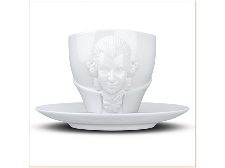 58Products - Filiżanka Wolfgang Amadeus Mozart - biała - 0,26 l Porcelana Kolor Biały