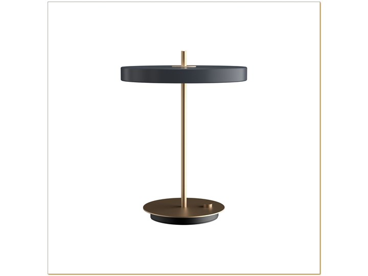 UMAGE (Vita) - Lampa Asteria Table - wysokość 41,50 cm, antracytowa Szkło Lampa z abażurem Styl Vintage Tworzywo sztuczne Metal Stal Lampa z kloszem Lampa LED Wysokość 42 cm Lampa nocna Kolor Szary