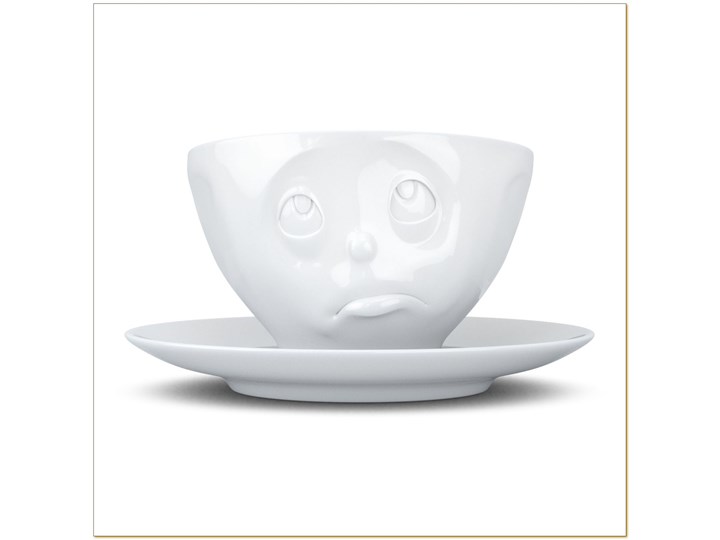 58Products - Filiżanka do kawy - zadąsana buźka - biała - 0,2 l Kolor Biały Porcelana Kategoria Filiżanki