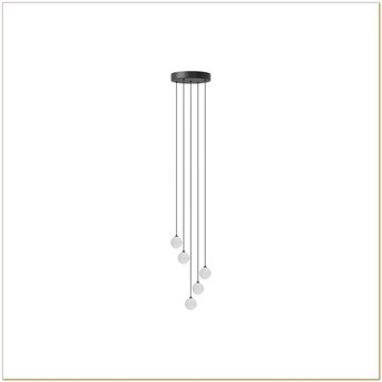 UMAGE (Vita) - Zawieszenie do lampy ROSETTE pięć przewodów - wysokość 300 cm, czarne