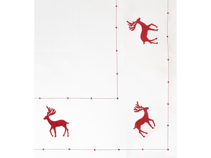 Obrus RODE biały z haftem 150x220 cm - Homla