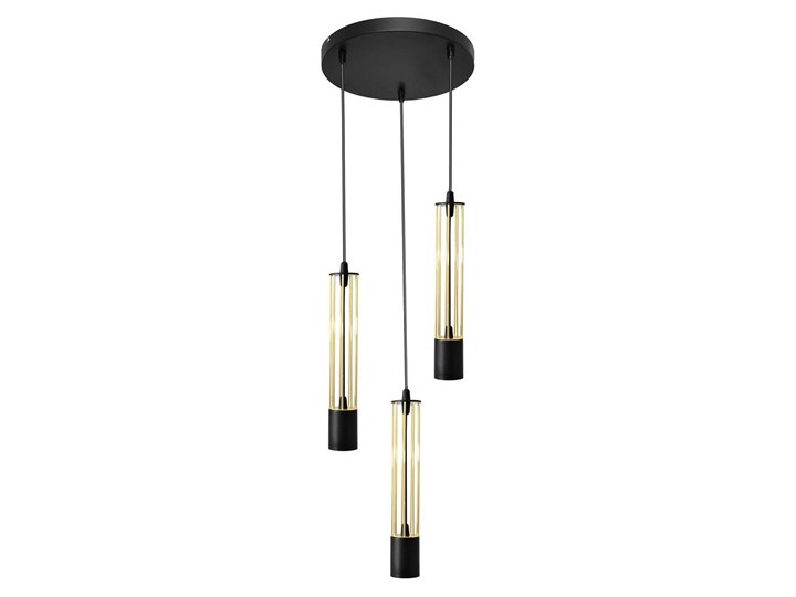 Żyrandol na lince BARS 3xGU10/20W/230V czarny/złoty Metal Kategoria Lampy wiszące