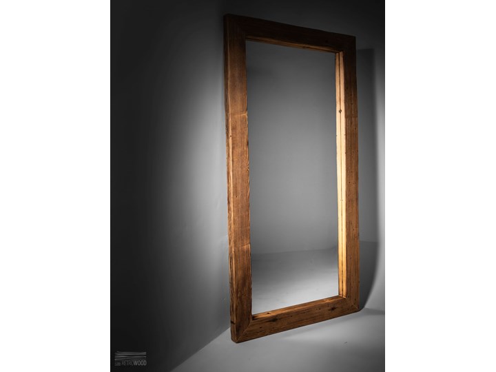 Lustro 170x70 ze starego drewna grubość ramy 10 cm Lustro z ramą Stojące Prostokątne Pomieszczenie Salon Pomieszczenie Sypialnia