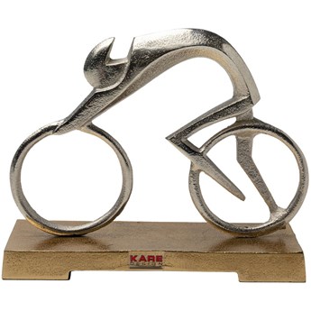 Figurka dekoracyjna aluminiowa rowerzysta 26x20 cm