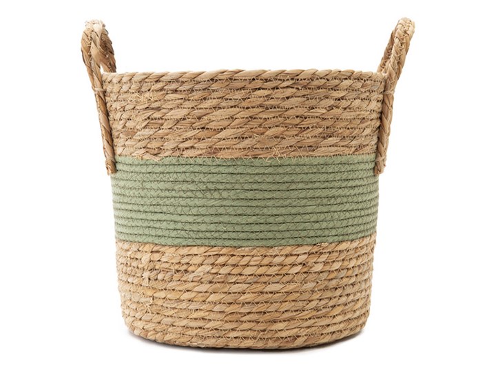 Kosz KOES z trawy morskiej zielony 30x25 cm - Homla Kategoria Pudełka do przechowywania