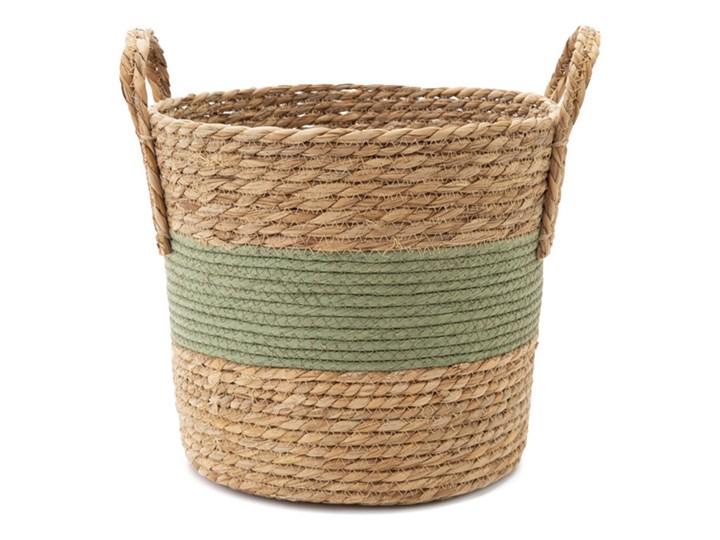 Kosz KOES z trawy morskiej zielony 30x25 cm - Homla Kategoria Pudełka do przechowywania