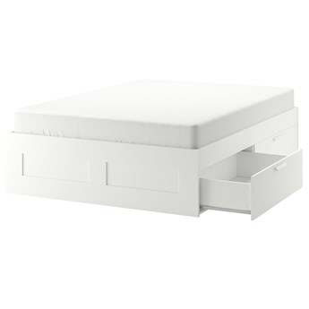 IKEA BRIMNES Rama łóżka z szufladami, biały, 140x200 cm