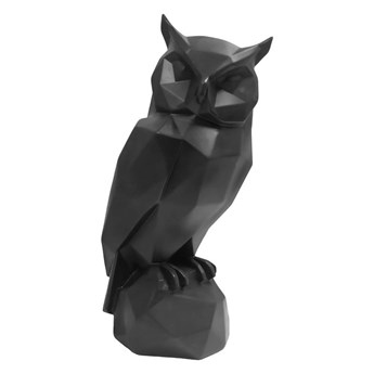 Czarna figurka sowy z żywicy polimerowej Owl – PT LIVING