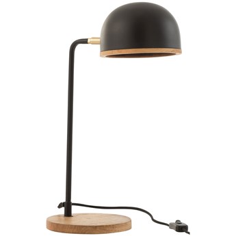 Lampa stołowa metalowa czarna 23x48 cm