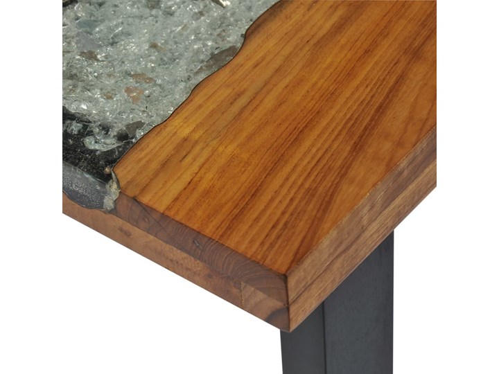 vidaXL Stolik typu konsola, drewno tekowe, 100 x 35 x 75 cm Głębokość 35 cm Szerokość 100 cm Z samym blatem Stojąca Styl Industrialny